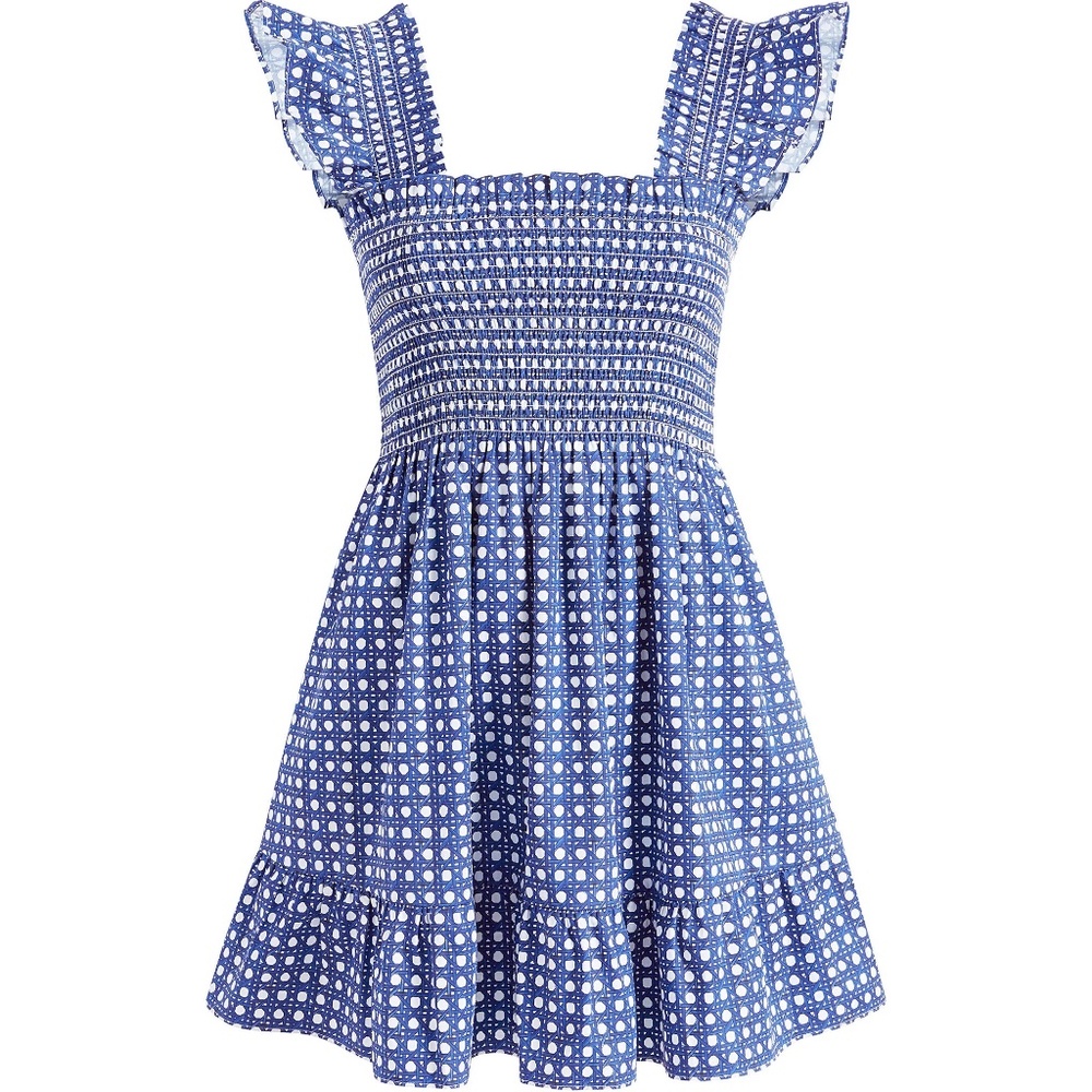 Hill House Elizabeth Dress in Blue Basketweave (EUC, XXS) 💙🤍